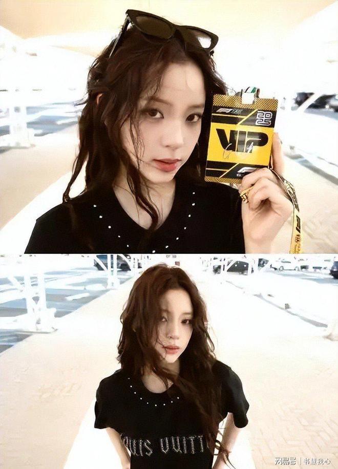 金饰马尾造型显颈纹手腕咬痕抢镜AG真人旗舰厅刘亦菲F1赛场戴(图25)
